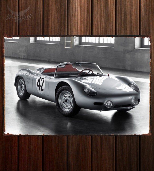 Металлическая табличка Porsche 718 RS 60 Spyder Металлическая табличка Porsche 718 RS 60 Spyder